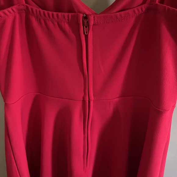Trixxi Red Spaghetti Strap Sleeveless Dress. Cross Sweetheart Neckline Size S. - Picture 4 of 13